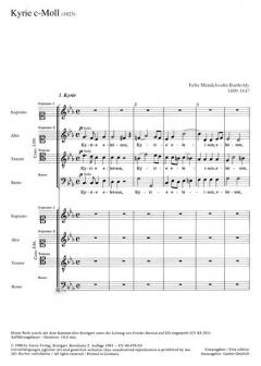 Kyrie in c von Felix Mendelssohn Bartholdy (Download) 