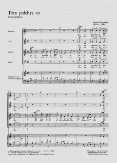 Tota pulchra es; Pange lingua von Anton Bruckner (Download) 