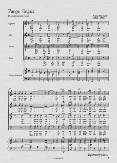 Tota pulchra es; Pange lingua von Anton Bruckner (Download) 