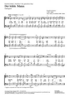 Chorblatt 4 für gemischten Chor (Friedrich Silcher) 