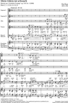 Mein Odem ist schwach (Max Reger) 