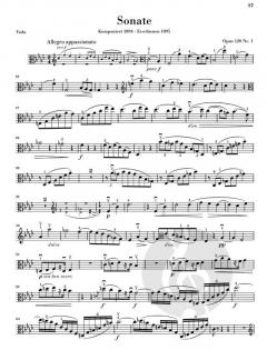 Sonaten op. 120, 1 und 2 von Johannes Brahms für Klavier und Klarinette (oder Viola) im Alle Noten Shop kaufen (Einzelstimme)
