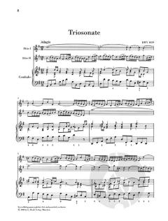 Triosonate BWV 1039 von Johann Sebastian Bach für zwei Flöten und Basso continuo (mit rekonstruierter Fassung für zwei Violinen) im Alle Noten Shop kaufen