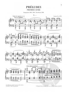 Preludes 1er livre von Claude Debussy 