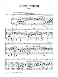 Fantasiestücke op. 73 von Robert Schumann für Klavier und Klarinette (oder Violine oder Violoncello) - Fassung für Violoncello im Alle Noten Shop kaufen