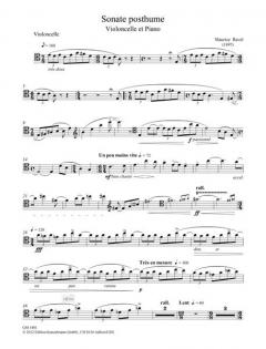 Sonate posthume von Maurice Ravel für Violoncello und Klavier im Alle Noten Shop kaufen