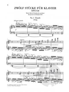 12 Stücke für Klavier op. 40 von Pjotr Iljitsch Tschaikowski im Alle Noten Shop kaufen