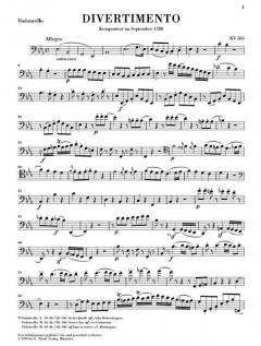Streichtrio Es-Dur KV 563 von Wolfgang Amadeus Mozart im Alle Noten Shop kaufen (Stimmensatz)