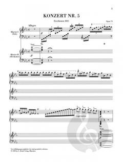 Konzert Nr. 5 Es-Dur op. 73 von Ludwig van Beethoven für Klavier und Orchester im Alle Noten Shop kaufen - HN637