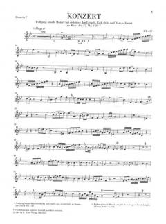 Konzert Nr. 2 Es-Dur KV 417 von Wolfgang Amadeus Mozart für Horn und Orchester (mit Es- und F-Stimme)
