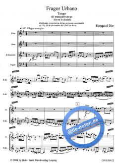 Fragor Urbano von Ezequiel Diz für Holzbläser Quartett im Alle Noten Shop kaufen
