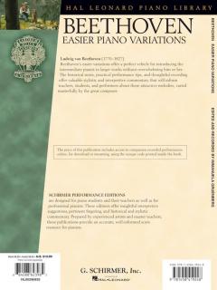 Beethoven: Easier Piano Variations 