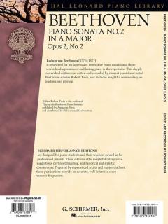Sonata No. 2 In A Major, Opus 2, No. 2 von Ludwig van Beethoven 