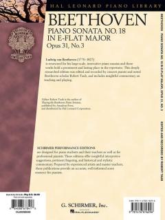 Sonata No. 18 In E-flat Major, Opus 31, No. 3 von Ludwig van Beethoven 