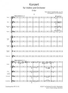 Violinkonzert D-Dur op. 35 von Pjotr Iljitsch Tschaikowski 