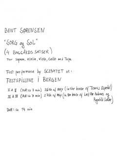 Sorg Og Sol (Bent Sorensen) 