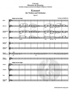 Konzert D-Dur op. 61 von Ludwig van Beethoven für Violine und Orchester im Alle Noten Shop kaufen