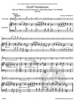 Variationen für Klavier und Violoncello von Ludwig van Beethoven im Alle Noten Shop kaufen