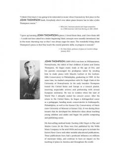 John Thompson - Intermediate To Advanced Level 