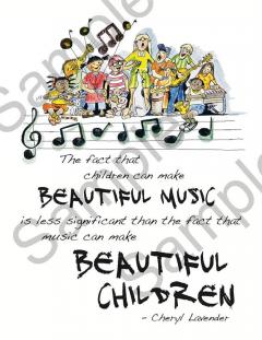 Beautiful Music, Beautiful Children Poster von Cheryl Lavender im Alle Noten Shop kaufen