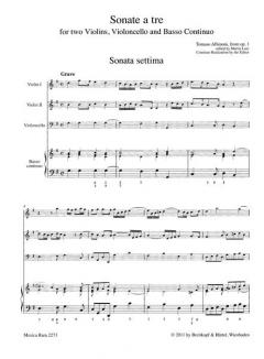 3 Sonaten aus 'Sonate à tre op. 1': Nr. 7-9 (Tomaso Albinoni) 