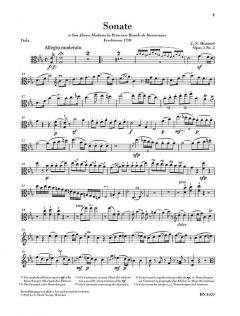 Sonate für Klavier und Viola Es-dur op. 5 Nr. 3 von Johann Nepomuk Hummel im Alle Noten Shop kaufen