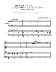 Serenaden und Ouvertüren Serie IA, Band 4 von Johannes Brahms 