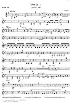 Sextett Es-dur op. 71 mit Marsch WoO 29 (Ludwig van Beethoven) 