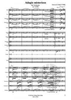 Adagio misterioso op. 2 von Simon Al-Odeh für großes Orchester (2008) im Alle Noten Shop kaufen (Partitur)