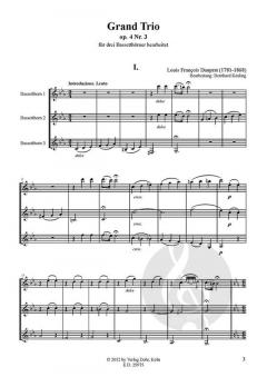 Grand Trio op. 4/3 von Louis Francois Dauprat für drei Bassetthörner im Alle Noten Shop kaufen