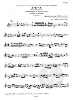 Goldberg-Variationen BWV 988 von Johann Sebastian Bach 