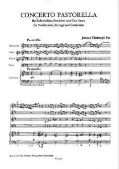 Concerto pastorella für Solo-Violine und Streicher von Johann Christoph Pez 