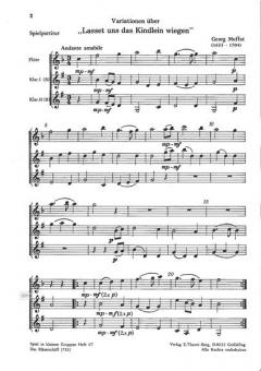 Variationen über 'Lasst uns das Kindlein wiegen' von Georg Muffat für Holzbläser Trio im Alle Noten Shop kaufen