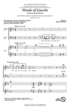 Words Of Lincoln (Chorus Of The Union) von John Purifoy (Download) 