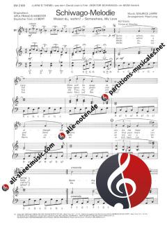 Schiwago Melodie (Lara's Theme / Weisst du wohin) von Maurice Jarre 