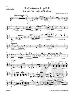 Schülerkonzert g-Moll op. 12 von Friedrich Seitz 