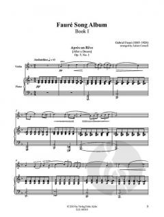 Fauré Song Album I für Violine und Klavier im Alle Noten Shop kaufen (Sonderangebot)