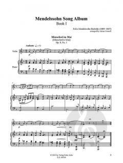 Mendelssohn Song Album I von Felix Mendelssohn Bartholdy für Violine und Klavier im Alle Noten Shop kaufen