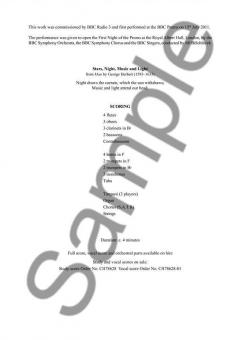 Stars, Night, Music and Light (A4 Study Score) von Judith Weir 