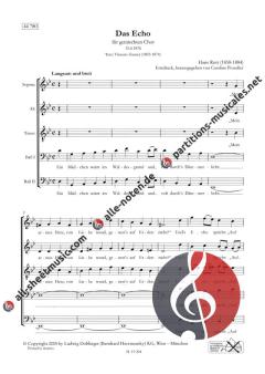 Das Echo für gemischten Chor a cappella (Erstdruck) (Hans Rott) 