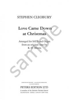 Love Came Down At Christmas (Stephen Cleobury) 