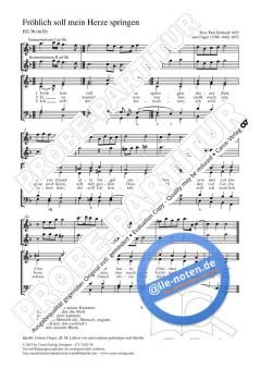 Fröhlich soll mein Herze springen F-Dur von Johann Crüger (Download) 