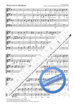 Sicut cervus desiderat A-Dur von Giovanni Pierluigi da Palestrina (Download) 