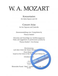 Konzertarien für tiefen Sopran und Alt von Wolfgang Amadeus Mozart 