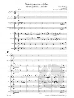 Sinfonia concertante C-Dur von Anton Romberg für 2 Fagotte und Orchester im Alle Noten Shop kaufen (Partitur)