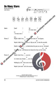 Carly Simon - Guitar Chord Songbook 