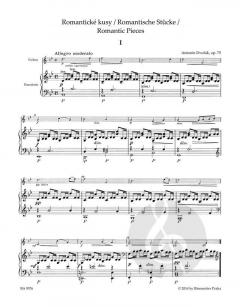 Romantische Stücke op. 75 von Antonín Dvorák 