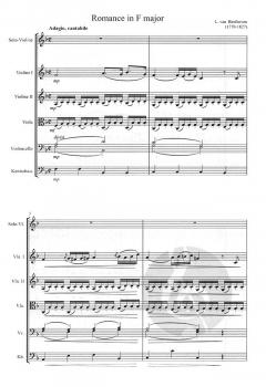 Zwei Romanzen Violine und Streichorchester von Ludwig van Beethoven im Alle Noten Shop kaufen (Partitur)