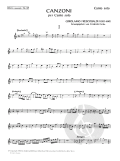 Canzoni per Canto solo von Girolamo Frescobaldi 