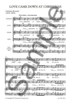 Love Came Down At Christmas von John Joubert 